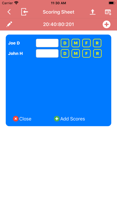 Rummy Scores Screenshot