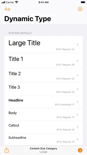Captura de pantalla de Adaptivity (A) en iPhone 7