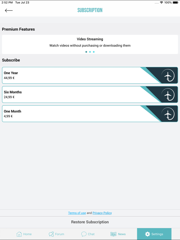 Mentour Aviation iPad screenshot 10 - Entertainment app