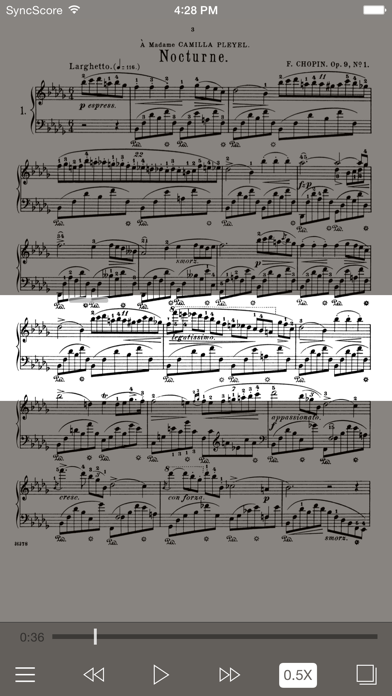 Chopin Nocturnes - SyncScore Screenshot