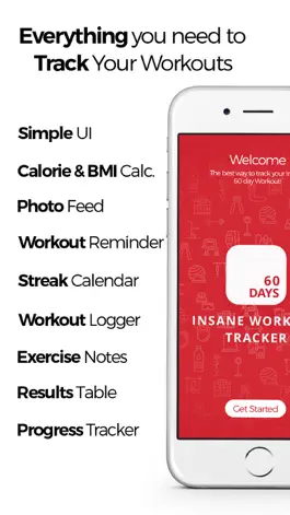 Game screenshot Insane 60 Day Workout Tracker apk