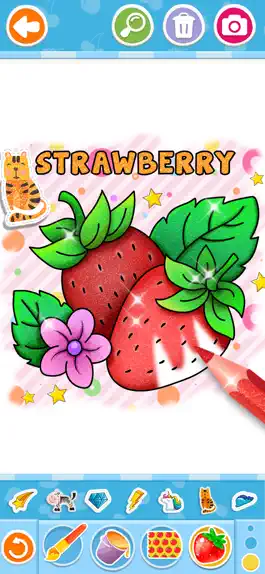 Game screenshot Glitter fruits coloring hack