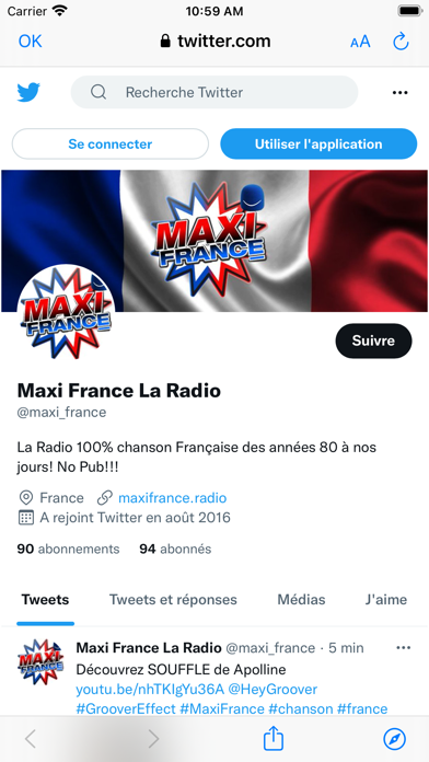 Maxi France radio Screenshot