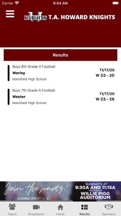 Mansfield ISD Athletics Screenshot