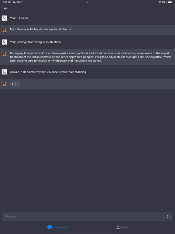Screenshot #6 pour AI History Chat