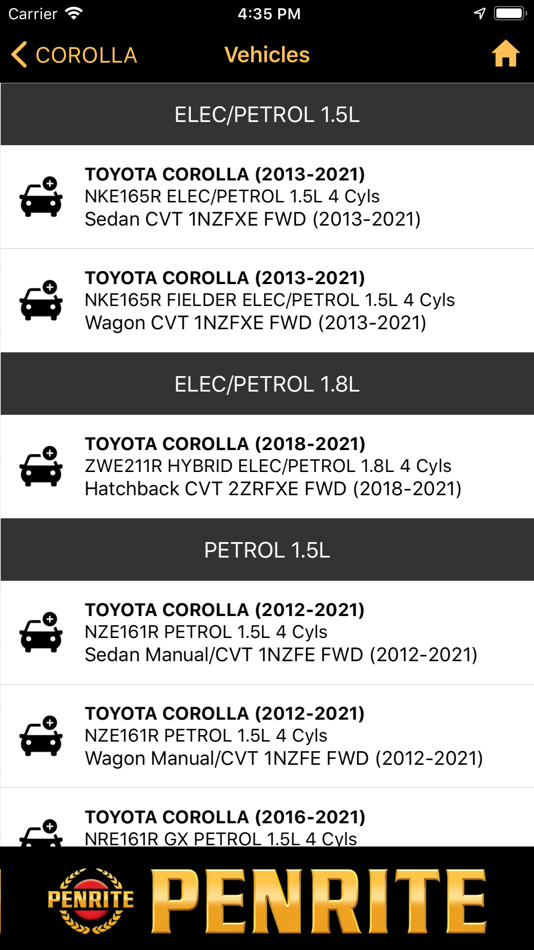 #6. Product Selector (iOS) 由: Penrite Oil Company