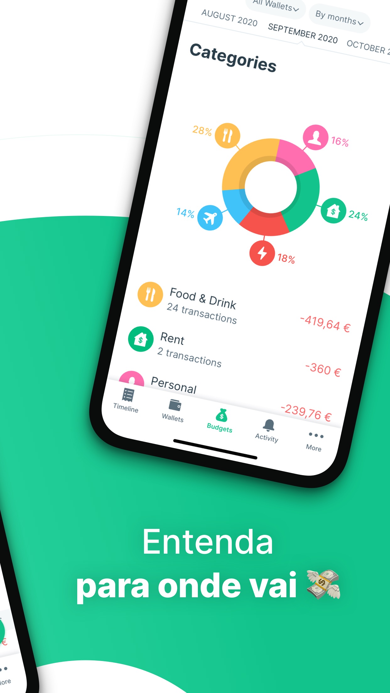 Screenshot do app Spendee: Controle Financeiro