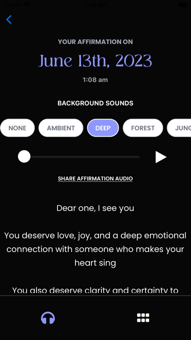 Echoes Affirmations Screenshot