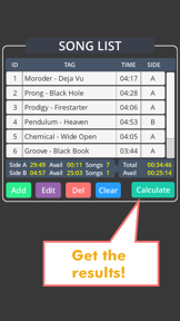 MixTape Calculator screenshot