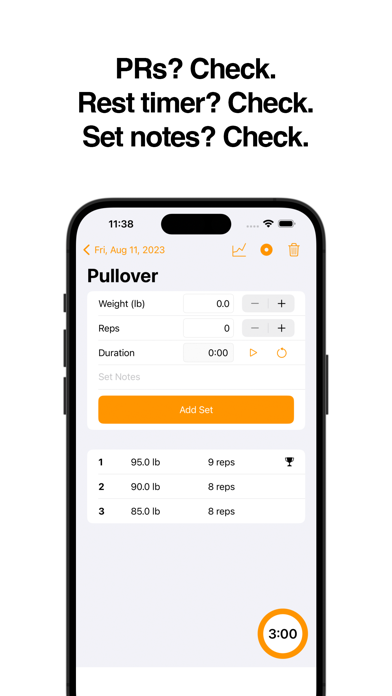 The Gym App­ - Workout Tracker Screenshot