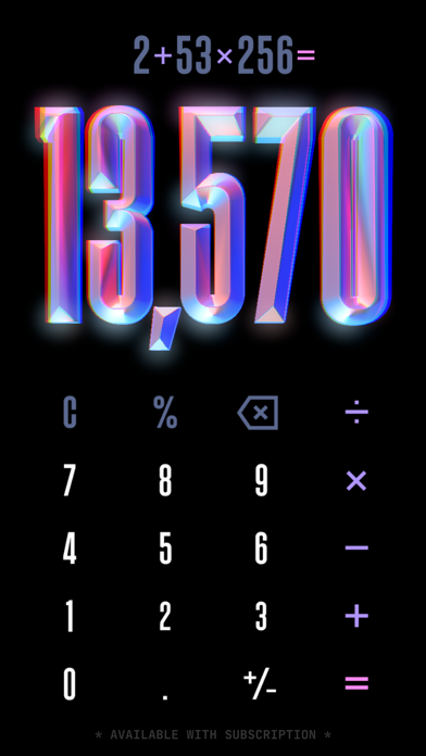 (Not Boring) Calculator Screenshot