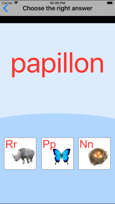 French Alphabet Cards Screenshot