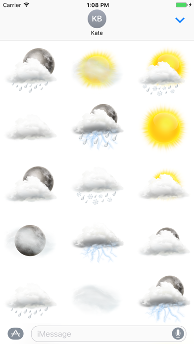 Screenshot #4 for Weather stickers Pack