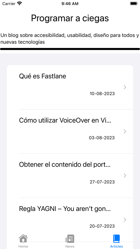 #3. Programar a ciegas RSS (macOS) Podle: Jonatan Chacon Barbero