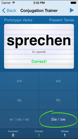 Game screenshot German Verbs Trainer apk