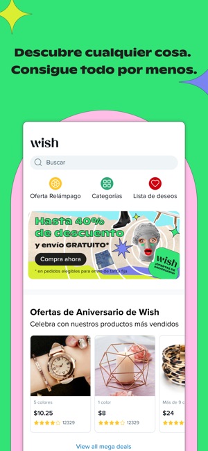 Wish: compra y ahorra en App Store