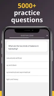 cosmetology practice tests iphone screenshot 2