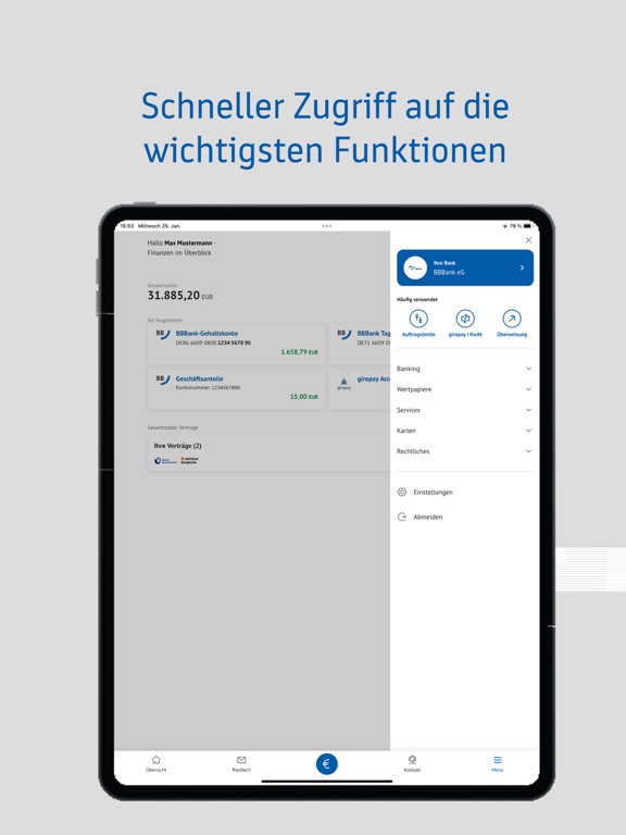 BBBank-Banking iPad screenshot 2 - Finance app