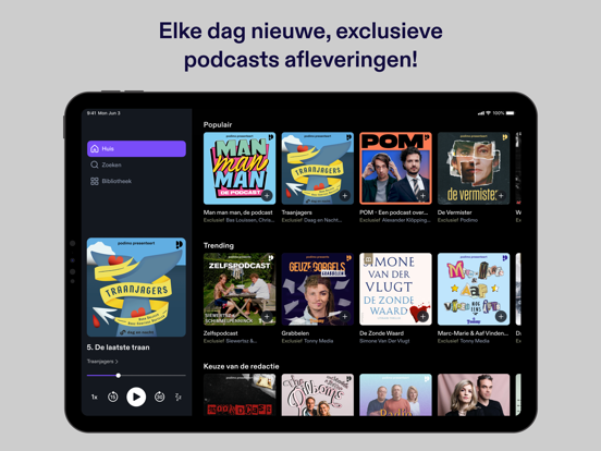 Podimo: Podcasts Luisterboeken iPad app afbeelding 2