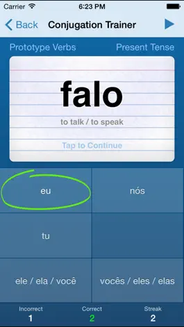 Game screenshot Portuguese Verbs Trainer apk