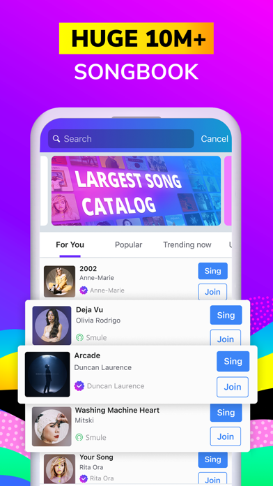 Screenshot 3 of Smule: Karaoke Music Studio App
