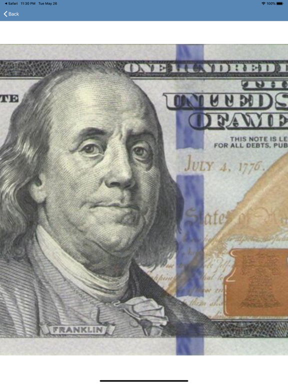 Banknote Identifier iPad screenshot 5 - Reference app