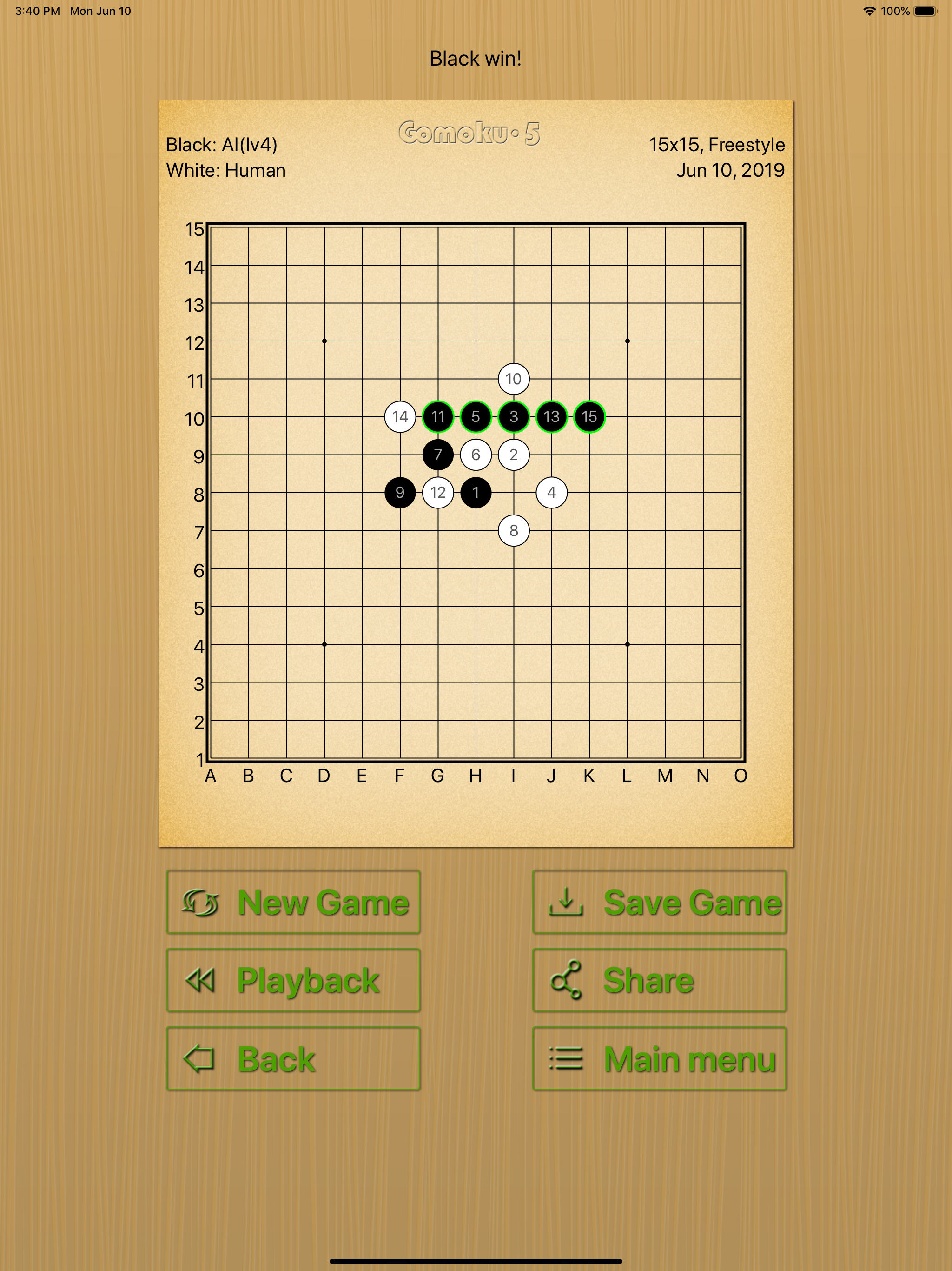 Gomoku∙5 - line five in a row