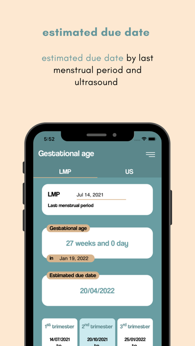 Pregnancy dating Screenshot