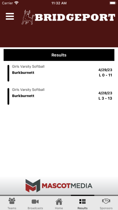 Bridgeport Athletics Screenshot