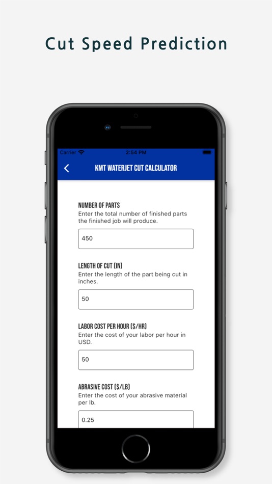 #2. KMT Waterjet Cut Calculator (iOS) Por: KMT Waterjet Systems Inc.