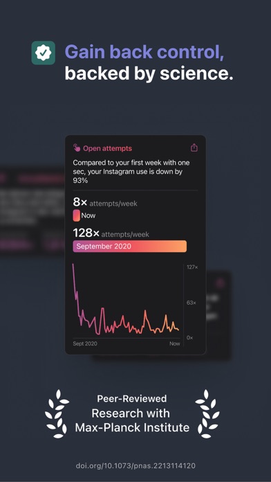 Screenshot #10 for one sec | screen time + focus