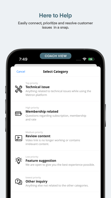 Metron Fitness Screenshot