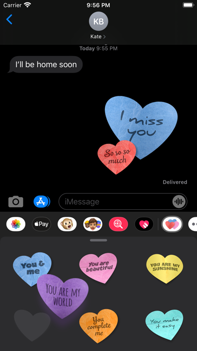 Screenshot #2 pour Love Quotes Stickers