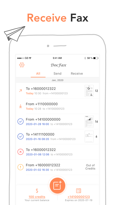 Doc Fax - Mobile Fax App Screenshot