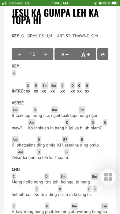 PWCHORDS Screenshot