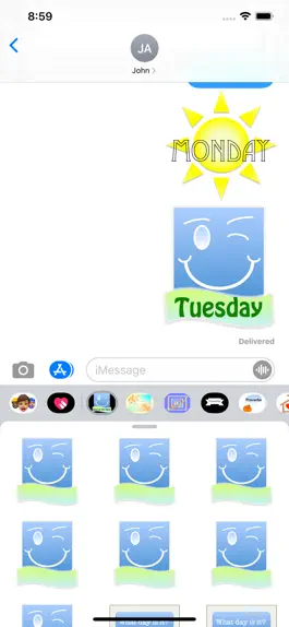 Game screenshot days of the week stickers hack