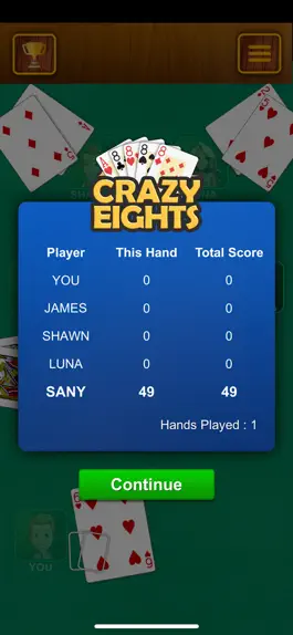 Game screenshot Crazy Eights - Classic Cards apk