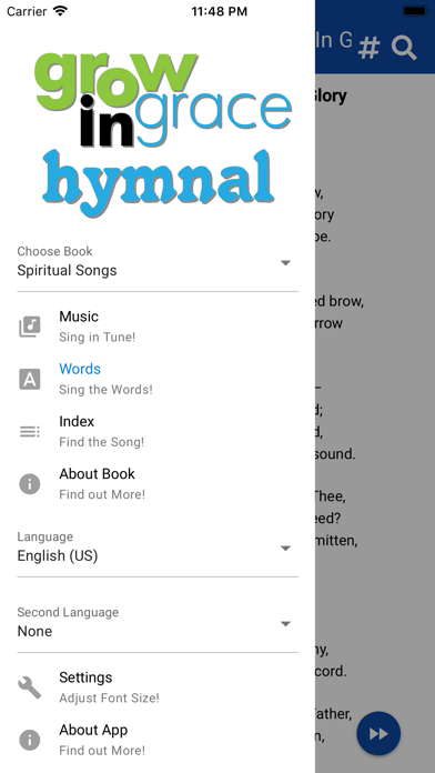 GrowInGrace Hymnal Screenshot