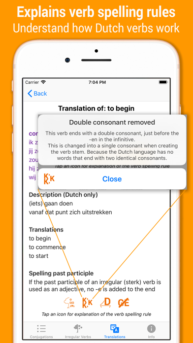 Dutch Verb Conjugations Screenshot