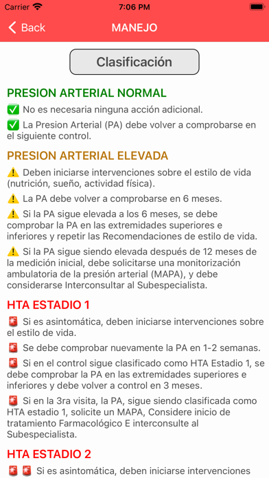 Presión Arterial Pediátrica Screenshot