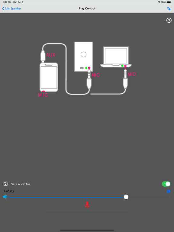 Mic Speaker iPad screenshot 8 - Music app