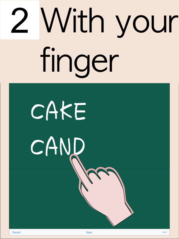 Scrol-Notes : finger writing iPad screenshot