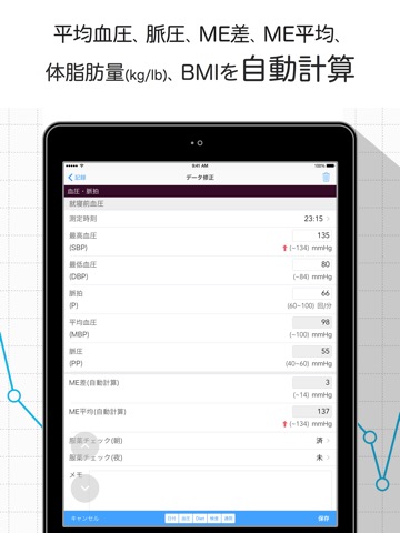 血圧グラフ: リスク指標もすぐわかるのおすすめ画像1