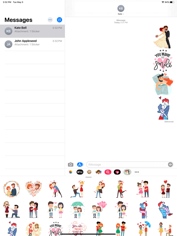 Screenshot #6 pour I Love You More Stickers