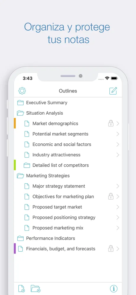 Cloud Outliner - Nested Lists