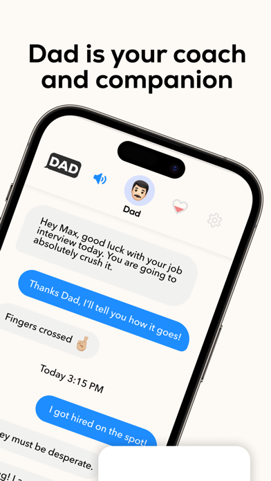 Dad: AI Coach & Companion Screenshot