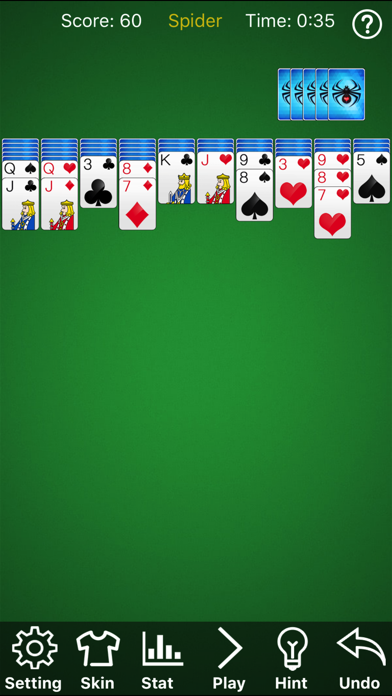 Screenshot 1 of Ace Spider Solitaire App