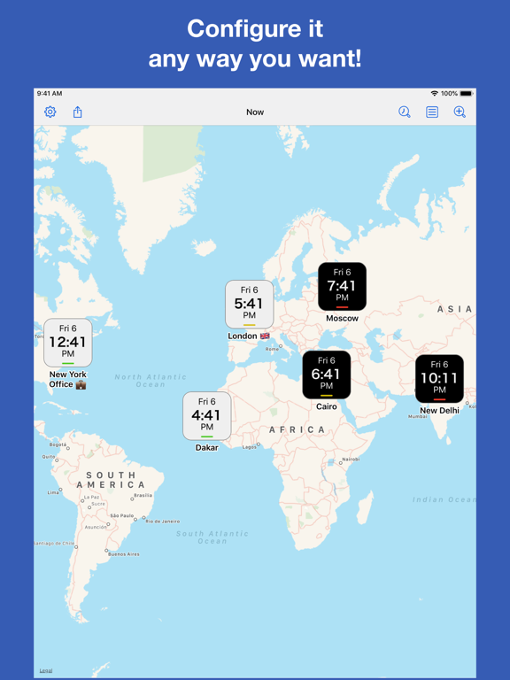 Time Intersect - World Time iPad screenshot 6 - Utilities app