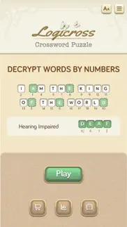 logicross: crossword puzzle iphone screenshot 1