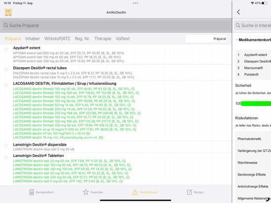 AmiKo Desitin iPad screenshot 8 - Medical app